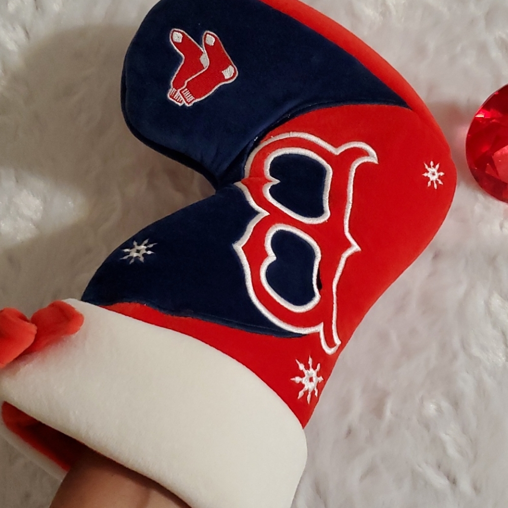 Boston Red Sox MLB TEAM Holiday Christmas Hang Stocking weighted Authentic NWOT - Picture 4 of 8